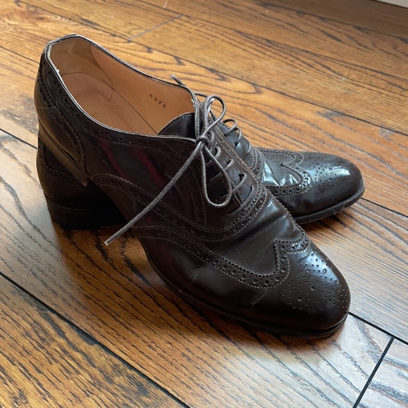 Neiman Marcus Shoes - Vintage Gravati Brown Patent Oxford Loafers size 9